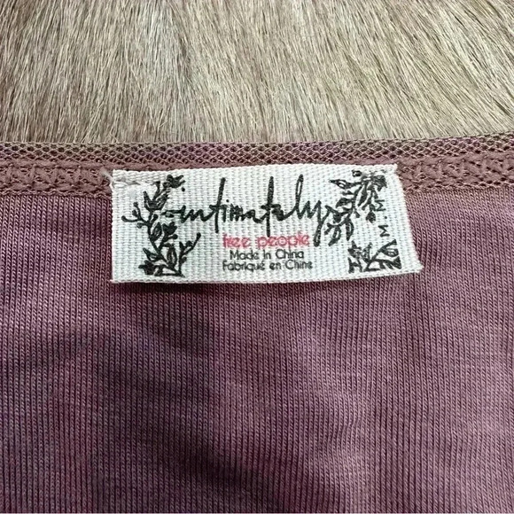 Free People Intimately Women Medium Bodysuit Long Sleeve Scoop Neck Purple - Picture 2 of 5